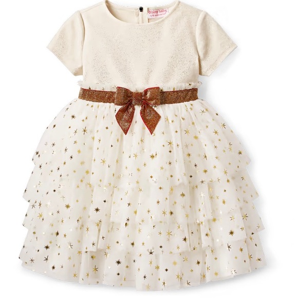 American Girl bitty baby Golden Twinkle Dress - Picture 1 of 6